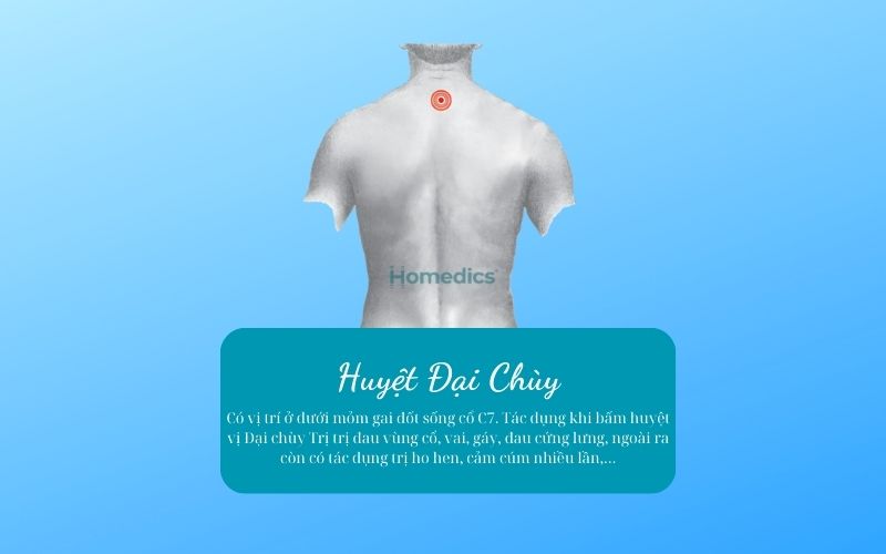 Các huyệt đạo cần biết khi masage trên lưng 3 Huyệt đại chùy
