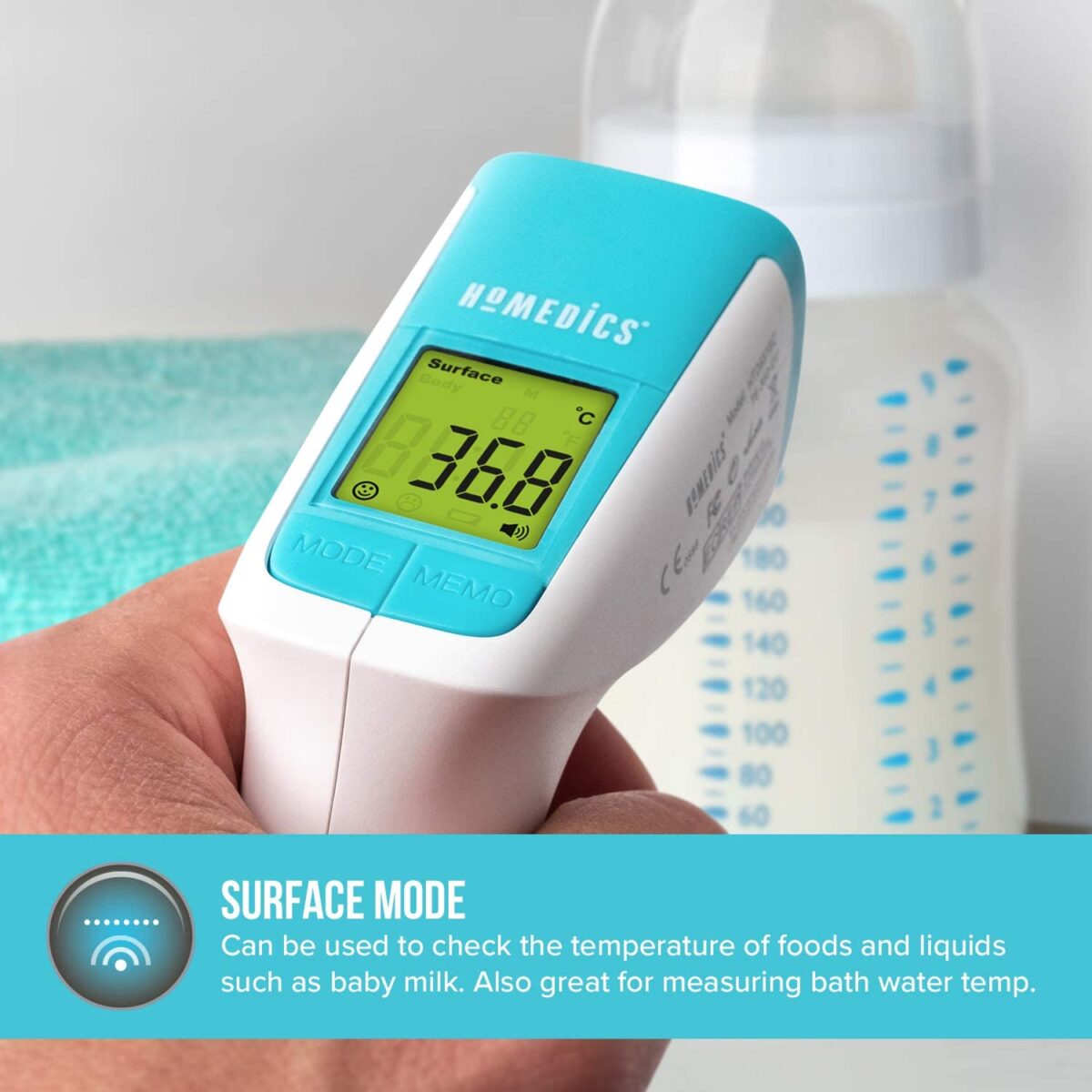 Nhiệt kế hồng ngoại không tiếp xúc USA chứng nhận FDA Hoa Kỳ HoMedics TE-350-EU - Ảnh 6