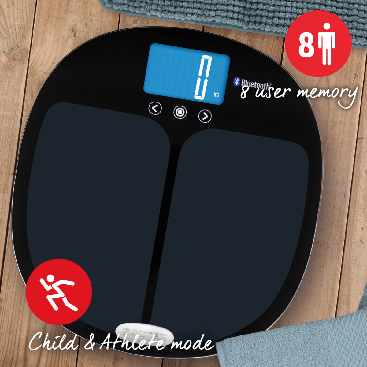 Cân phân tích chỉ số cơ thể kết nối App Salter 9192BK3R - Ảnh 6