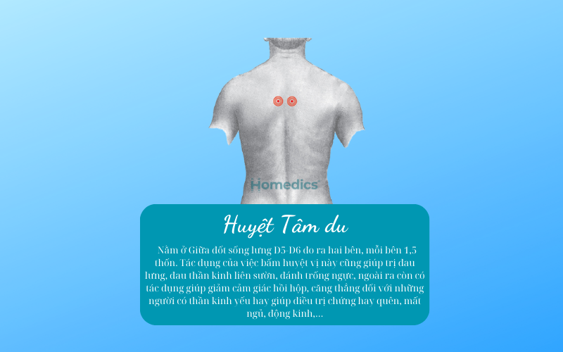 Các huyệt đạo cần biết khi masage trên lưng 7 Huyệt tâm du