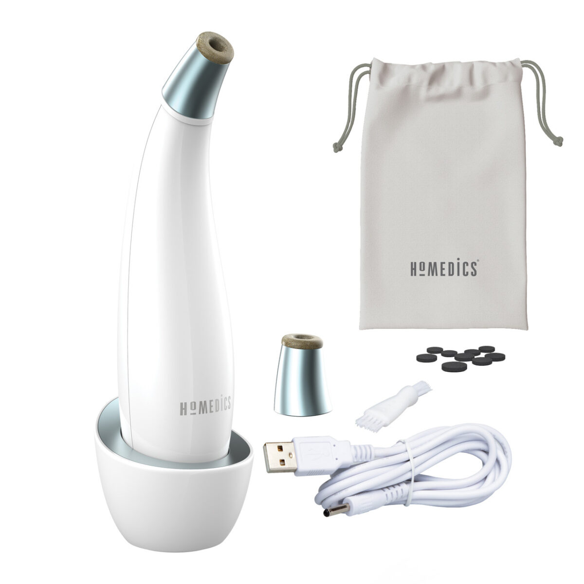 Máy siêu mài mòn tẩy da chết cầm tay kèm massage lạnh Homedics MD-100-EU2 - Ảnh 1