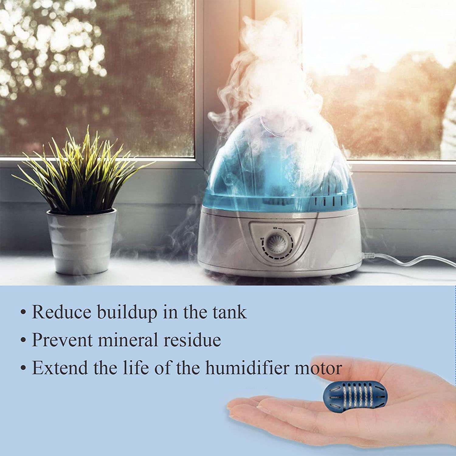 Hộp khử khuẩn Homedics UHE-HDC4 làm sạch máy tạo ẩm
