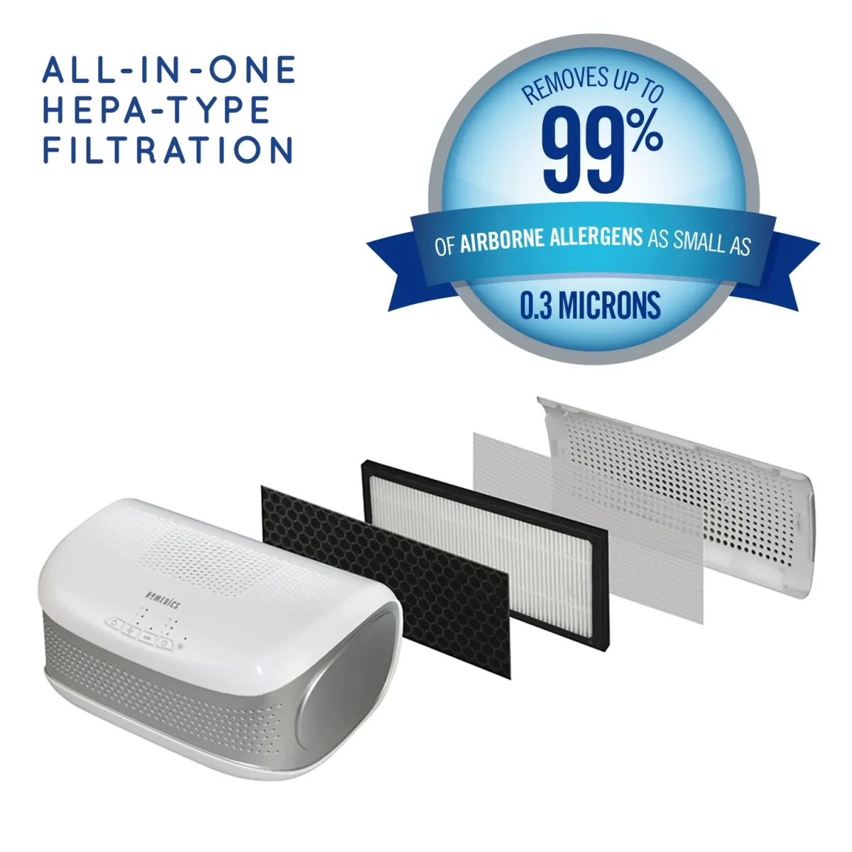 Máy lọc không khí để bàn TotalClean® Homedics AP-DT10WT - Ảnh 6