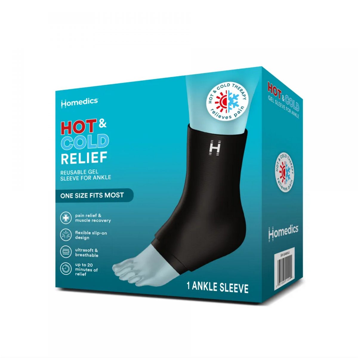 Bao massage giảm đau nóng lạnh cho cổ chân HoMedics SR-GA800J - Ảnh 2