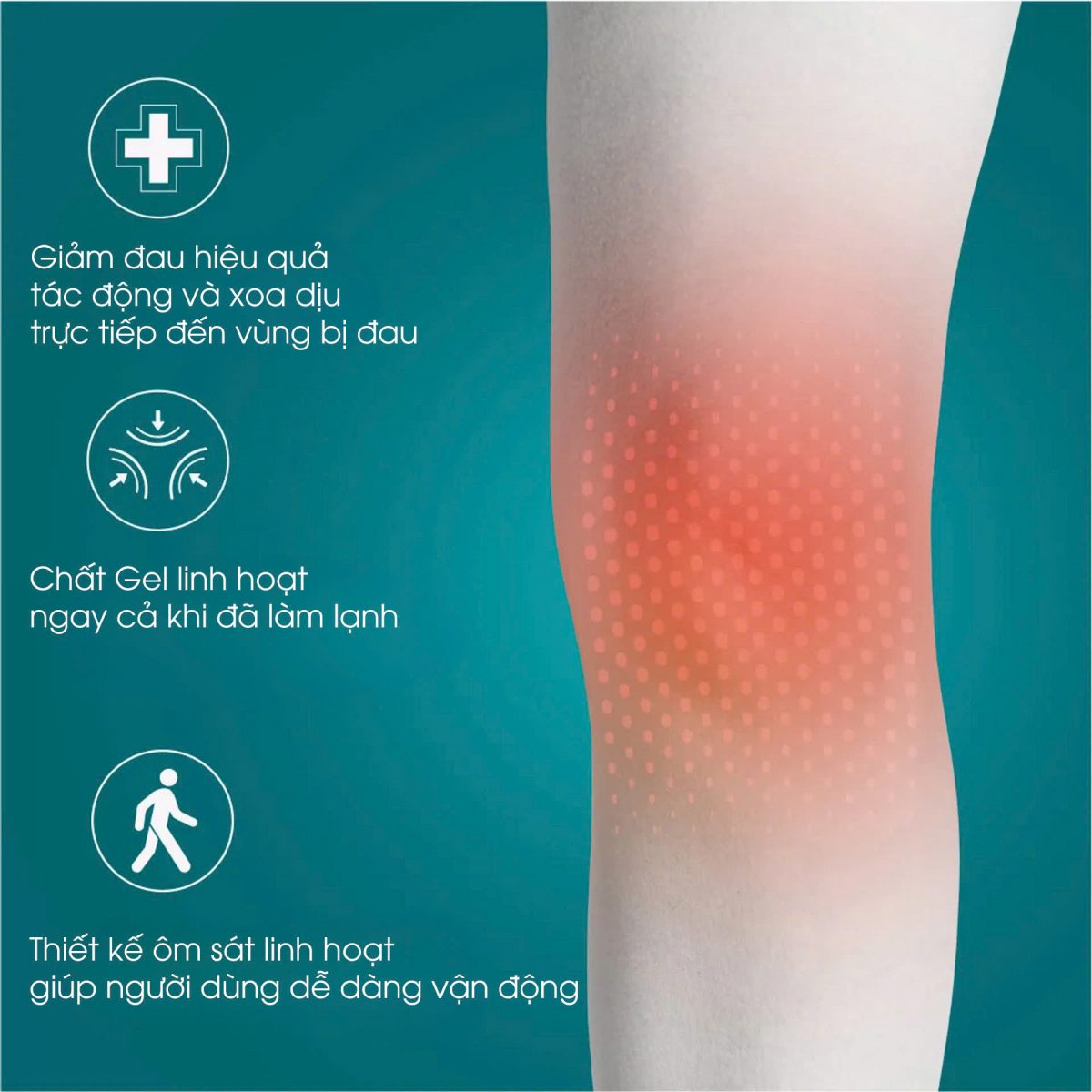 Bao massage đầu gối HoMedics SR-GKM800J nóng lạnh