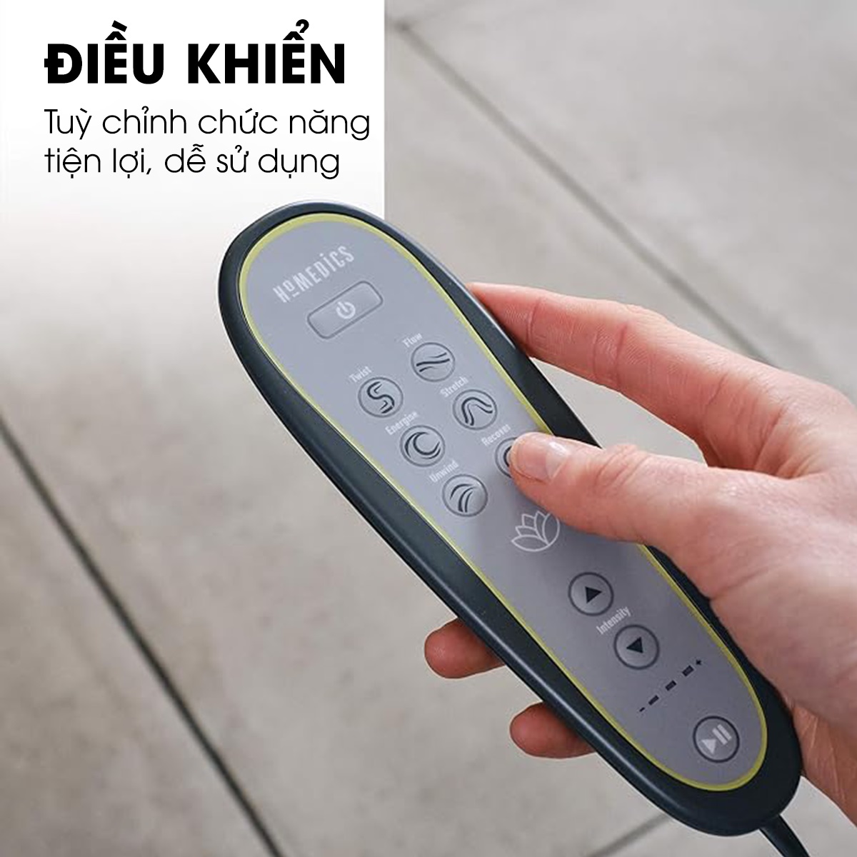 Đệm massage toàn thân HoMedics TYM-1250AT-GB công nghệ khí nén shiatsu 3D
