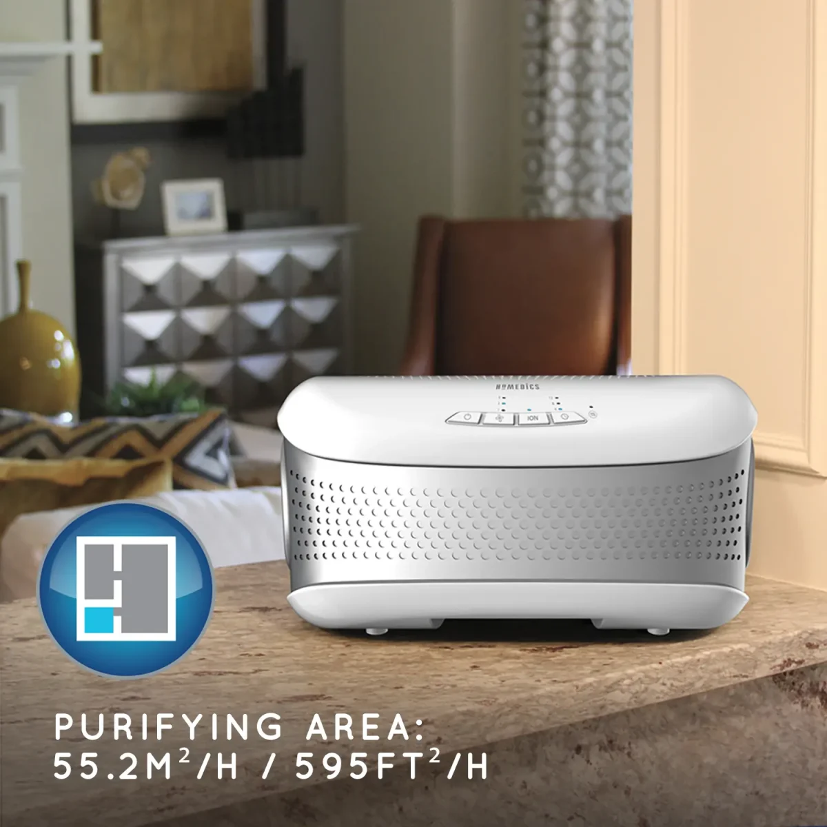 Máy lọc không khí ion âm loại nào tốt? 5 Máy lọc không khí ion âm để bàn HoMedics