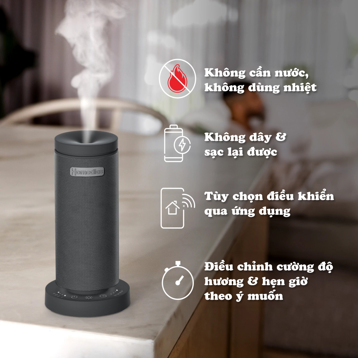 Top 3 máy xông tinh dầu tạo độ ẩm HOT nhất năm 2025 7 Máy xông tinh dầu ARM-680CQ Homedics