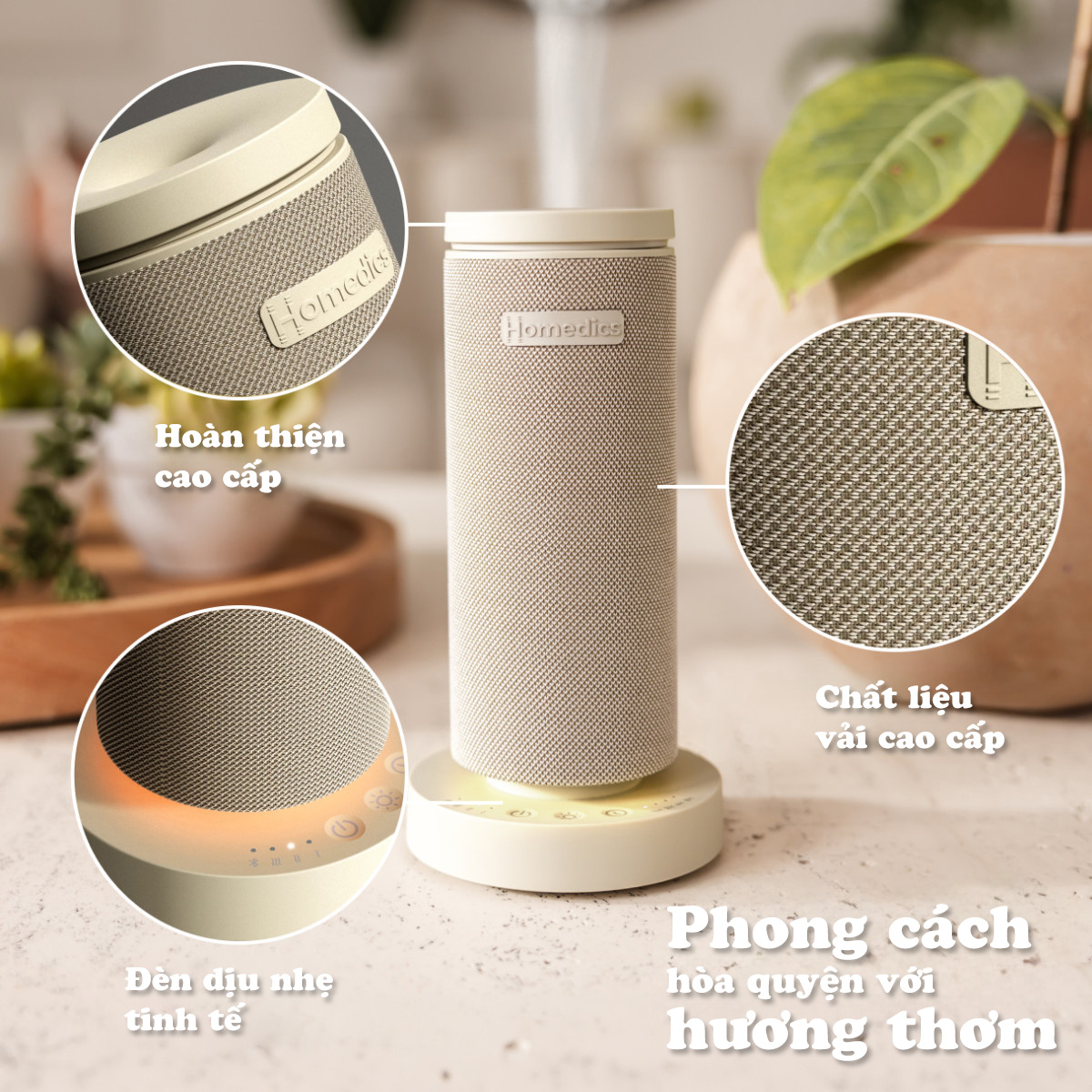 Top 3 máy xông tinh dầu tạo độ ẩm HOT nhất năm 2025 4 Máy xông tinh dầu tạo độ ẩm HoMedics chính hãng
