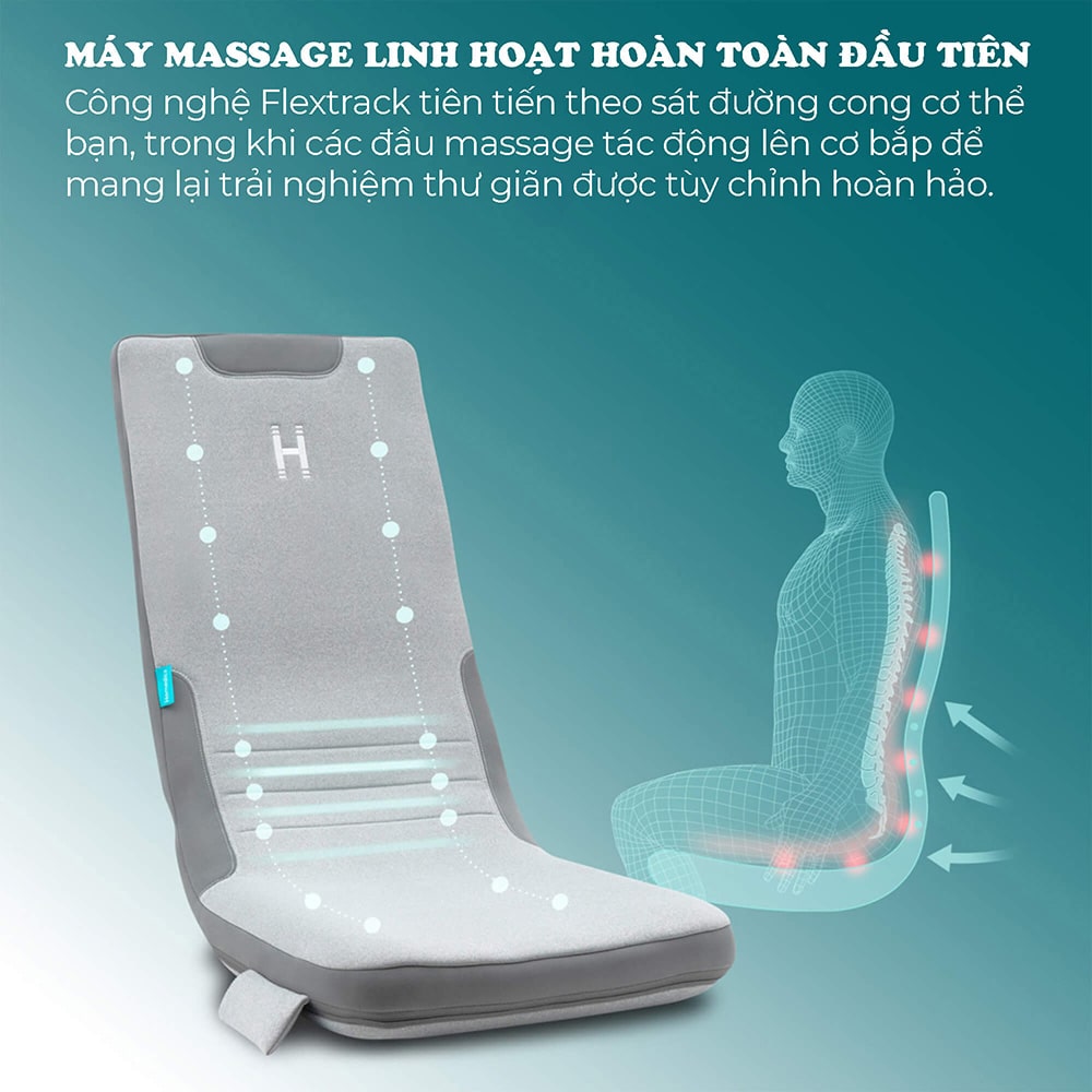 Đệm massage toàn thân HoMedics thiết kế công thái học