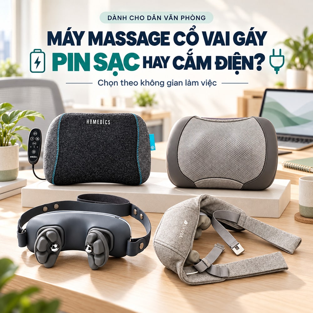 Máy massage cổ vai gáy Pin sạc